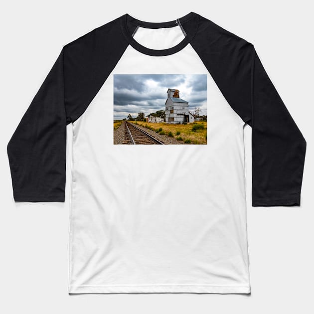 Old Silo by Railroad, Merino, Colorado Baseball T-Shirt by BrianPShaw